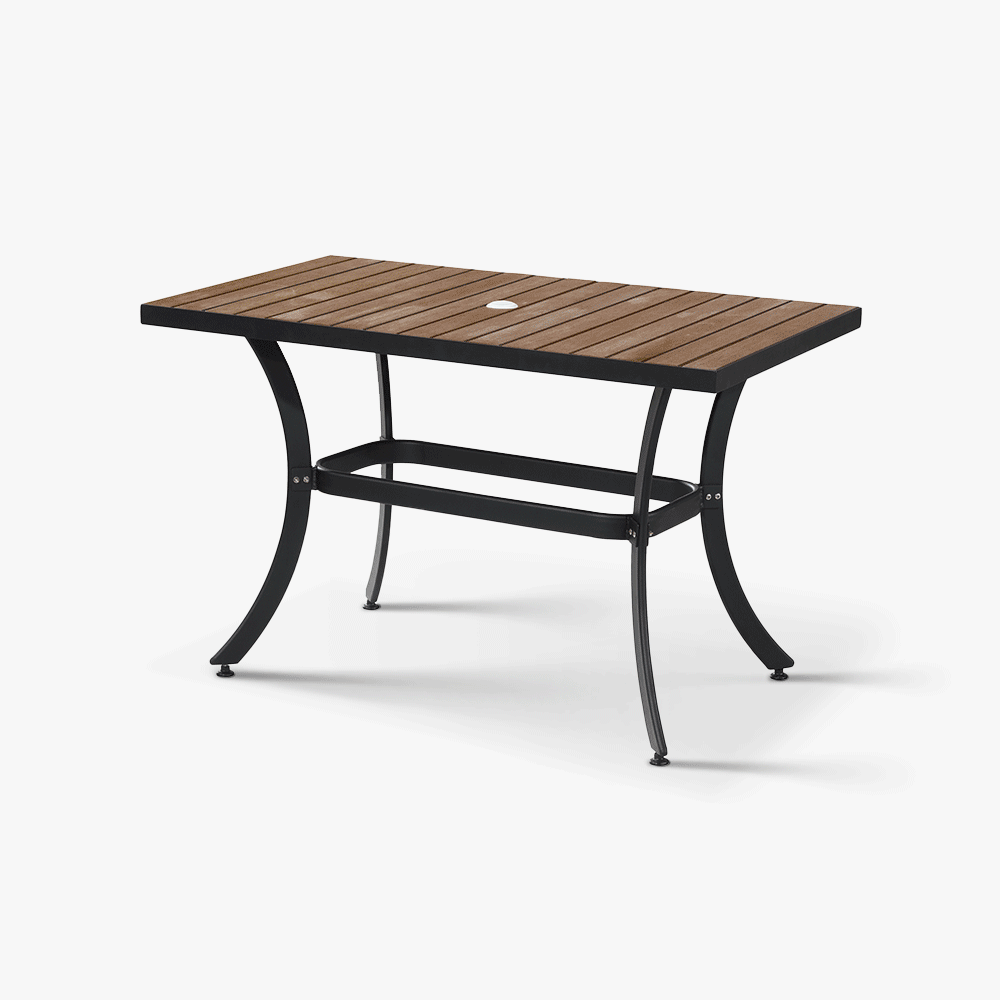 신디 인테리어 디자인 야외용 수지목 직사각 카페 테라스 테이블