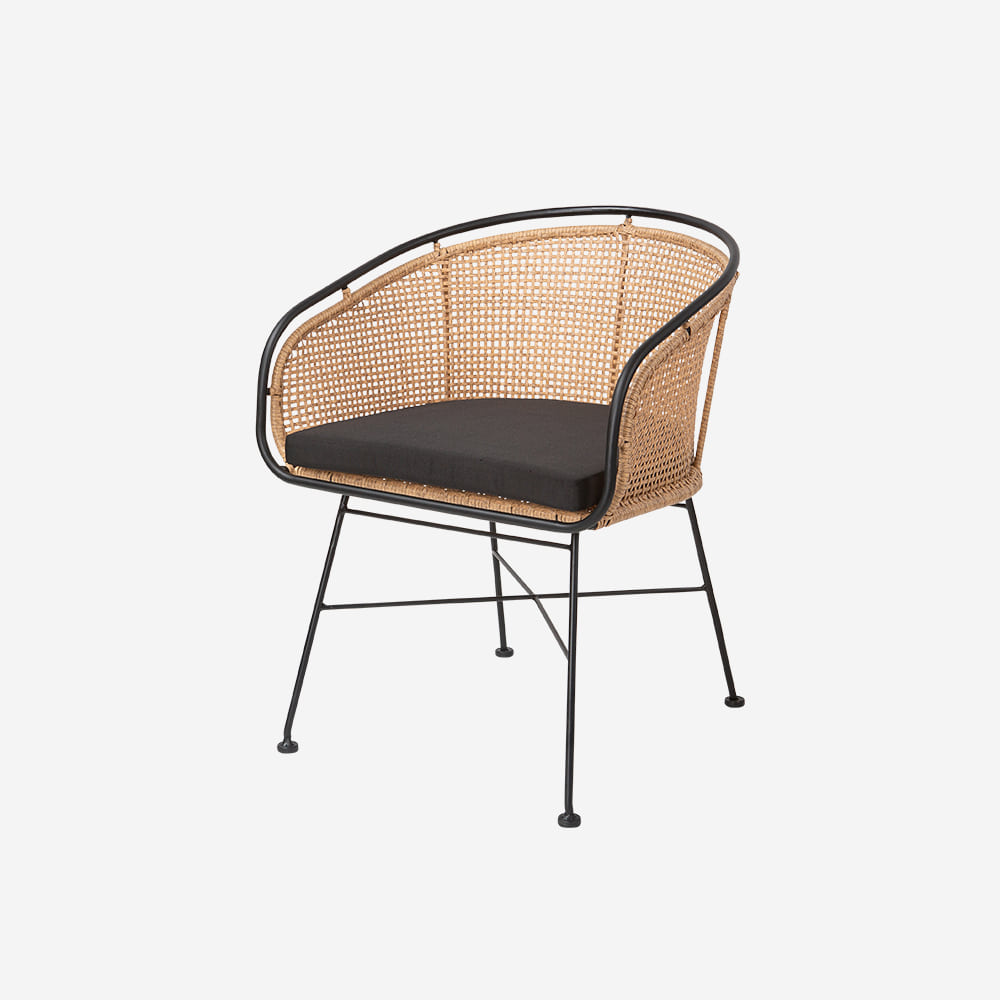 하바나 블랙 1인 라탄 인테리어 디자인 홈카페 카페추천 의자